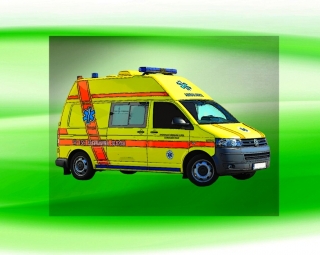 Sanitka Volkswagen nažehlovačka 8x4 cm