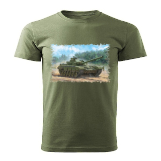 vojenské tričko tank T-72 A khaki